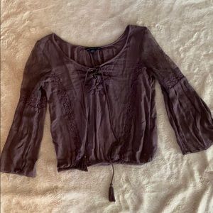 Purple peasant blouse